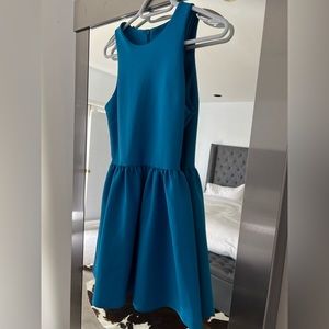 Blue skater mini dress S 4